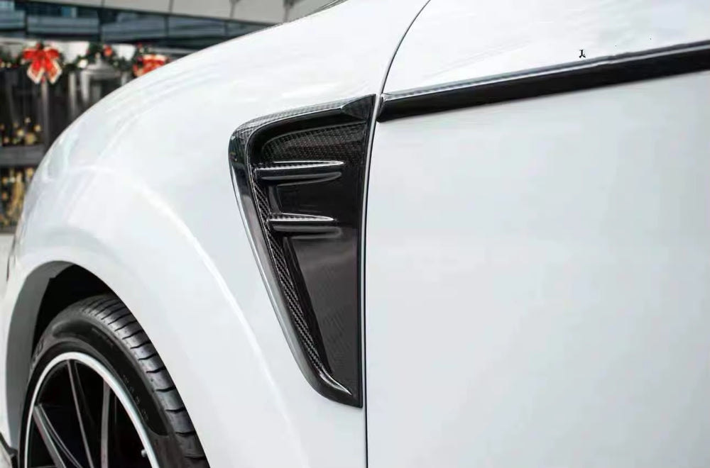 For Porsche Cayenne 9Y0 Upgrade MSY Style Carbon Fiber Wide Body Kit Front Lip Skirt Spoiler Hood