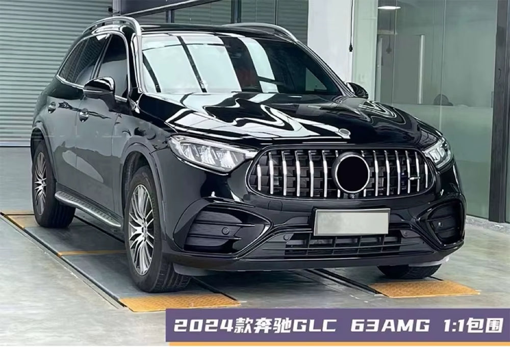 Upgrade to GLC63 AMG Style for Mercedes-Benz 2024 X254 Body Kit Front Bumper Kits with Lip