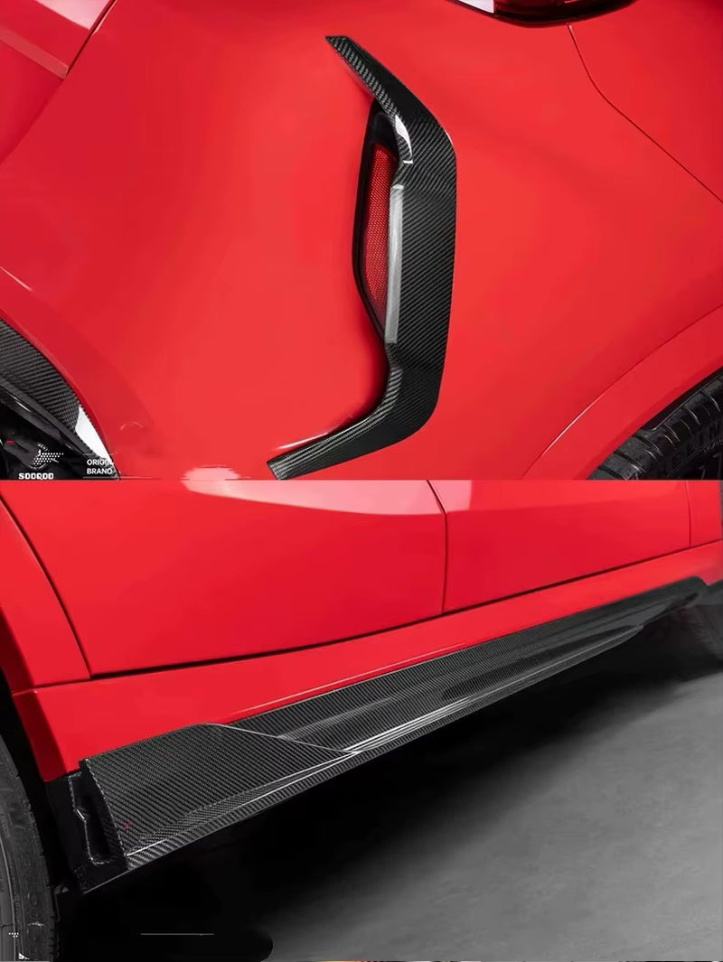SQ Style Dry Carbon Fiber Body Kit for BMW X6M F96 2023+ Front Bumper Lip Grille Hood Spoiler Diffuser Auto Parts