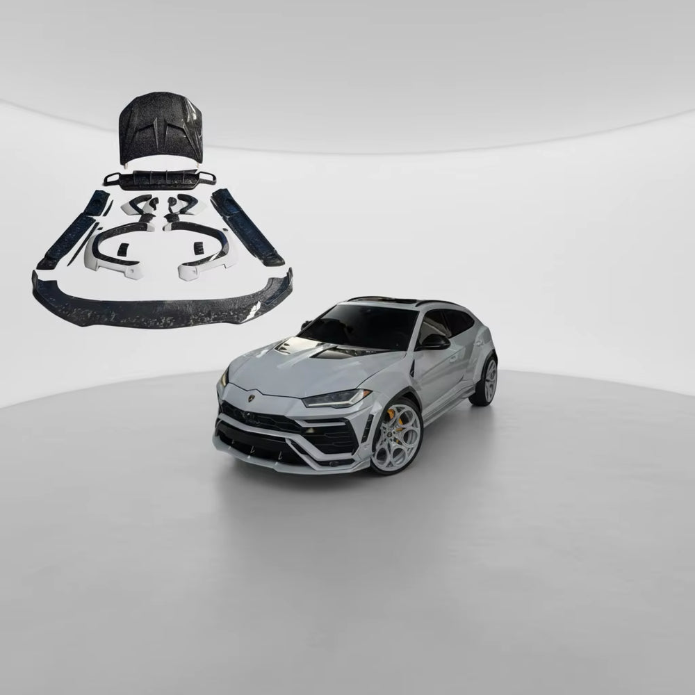 New Design 1016 Style Carbon Fiber Front Bumper Lip Rear Diffuser Spoiler Hood Car Wide Body Kit for Lamborghini URUS