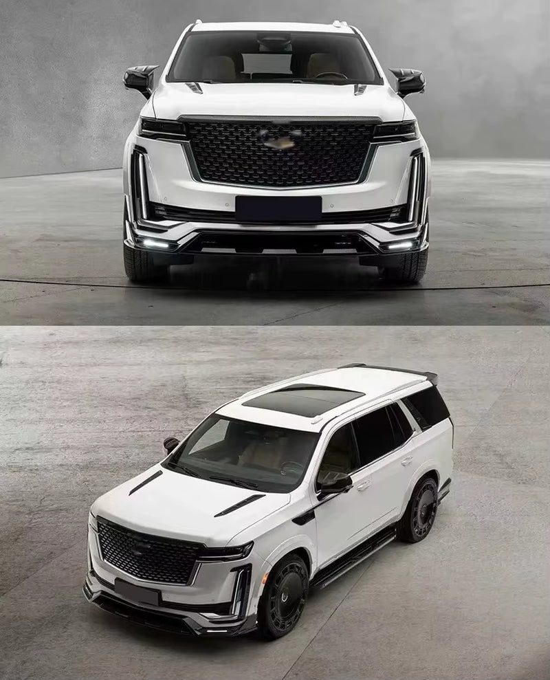 For Cadillac Escalade Upgrades Msy-Style Carbon Fiber Front Lip Diffuser Spoiler Wide Body Kit