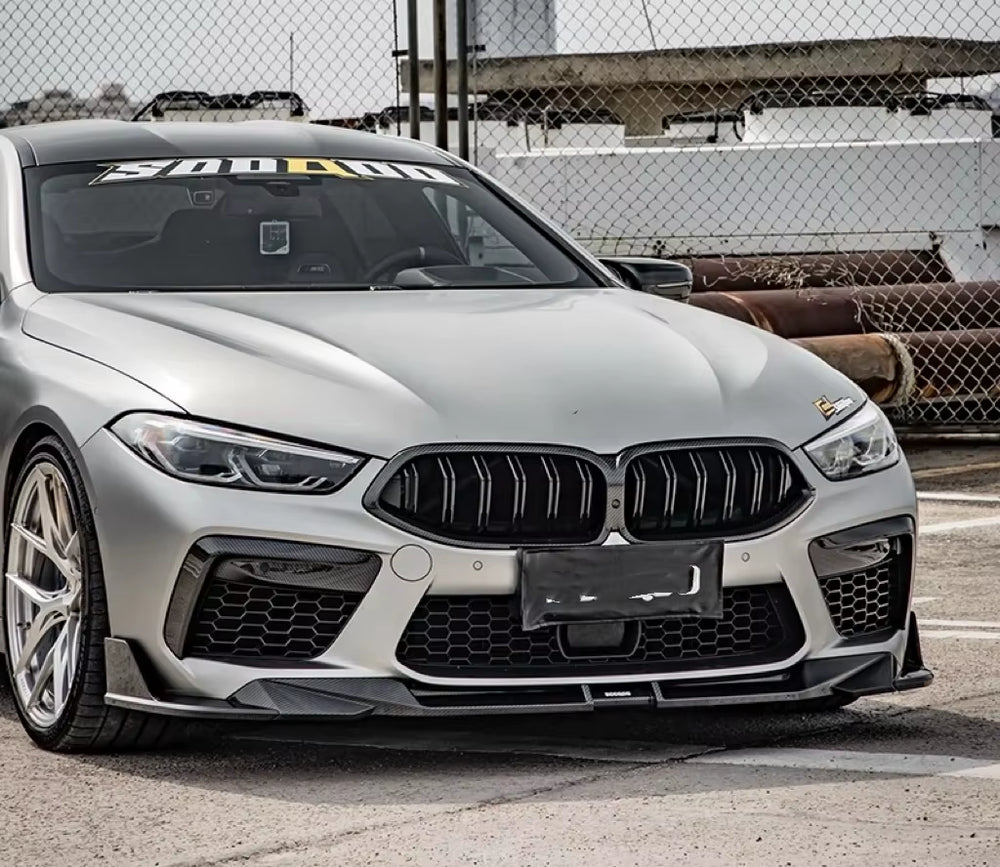 SQ Style Dry Carbon Fiber Body Kit for BMW M8 Front Lip Rear Diffuse Spoiler Hood
