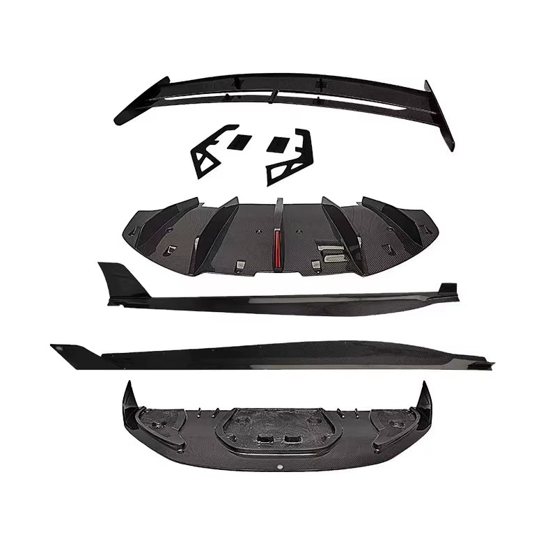 For Lotus Emira Upgrade Aene-Style Dry Carbon Fiber Front Lip Side Skirts Rear Diffuser Rear Spoiler Body Kit