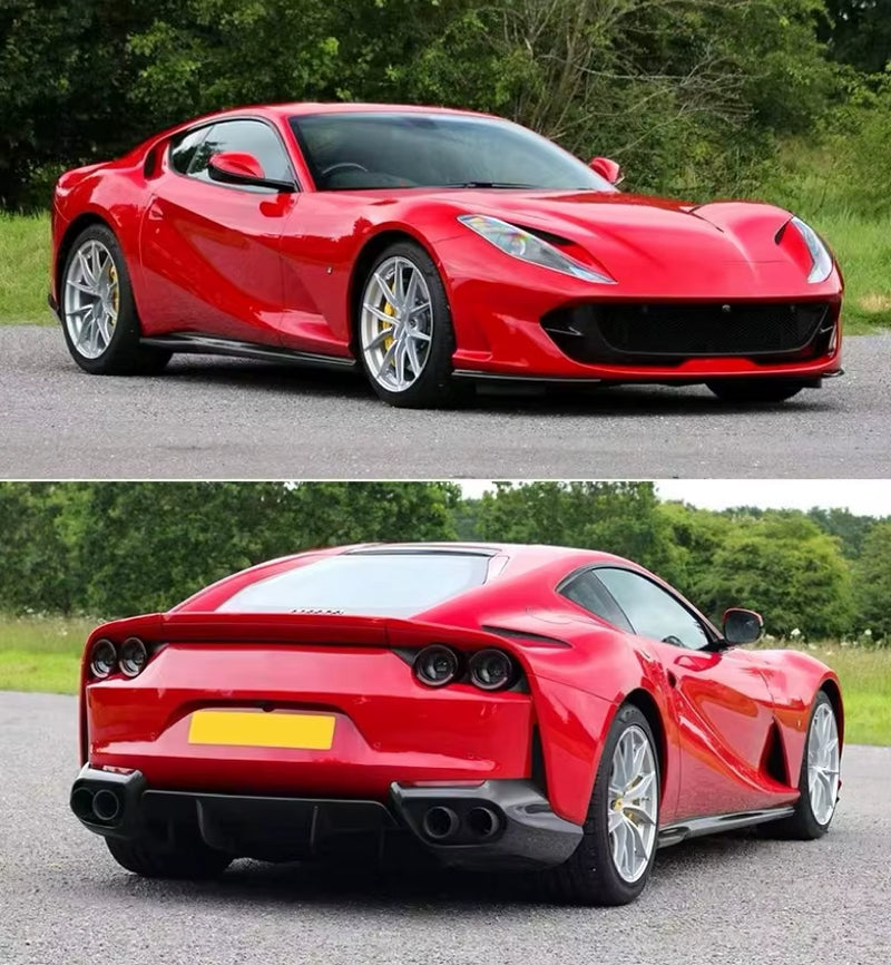 OEM-Style Carbon Fiber Body Kit for 812: Front Lip, Rear Diffuser, and Spoiler