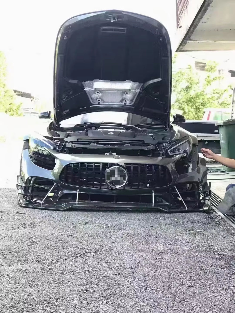 Car Bumper for Mercedes-Benz AMG GTS GTS GTC GTR Pro Style Front Bumper Carbon Fiber Body Kit