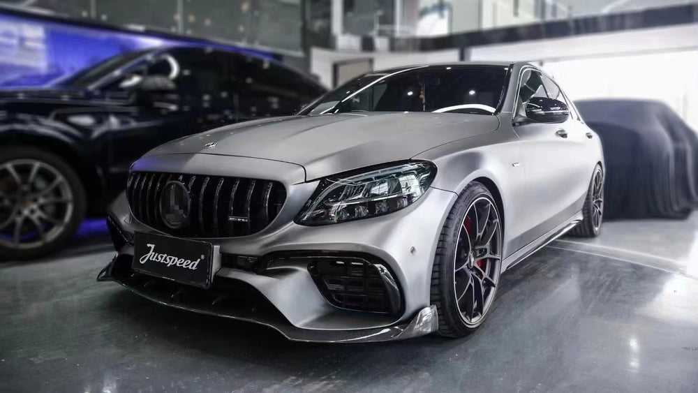 Carbon Fiber Body Kit Front Rear Bumper for Benc W205 C65 Bodykit B Style Carbon Fiber