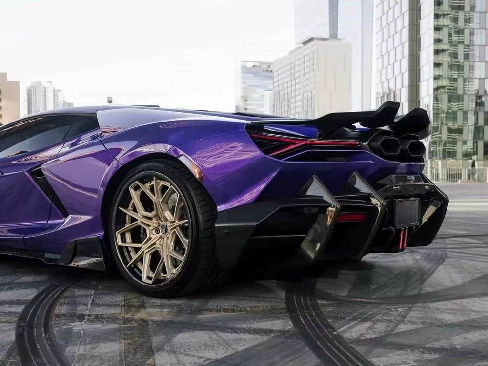 For Lamborghini Revuelto MS Style Dry Carbon Fiber Rear Bumper Rear Diffuser Spoiler Body Kit