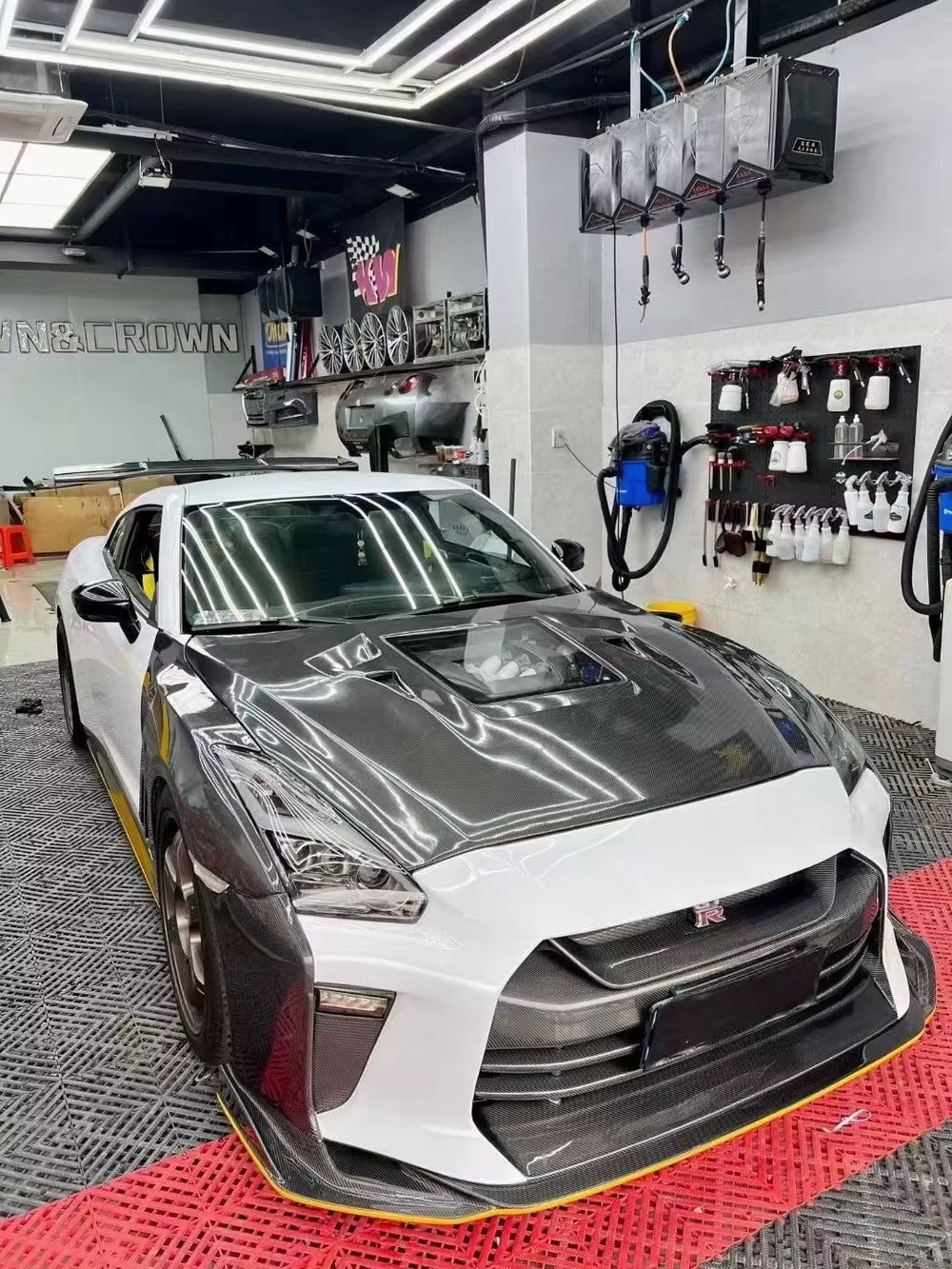 TOP SECRET Style Carbon Fiber Body Kit Front Bumper Rear Bumper for GTR R35 TOP SECRET for Body Kit