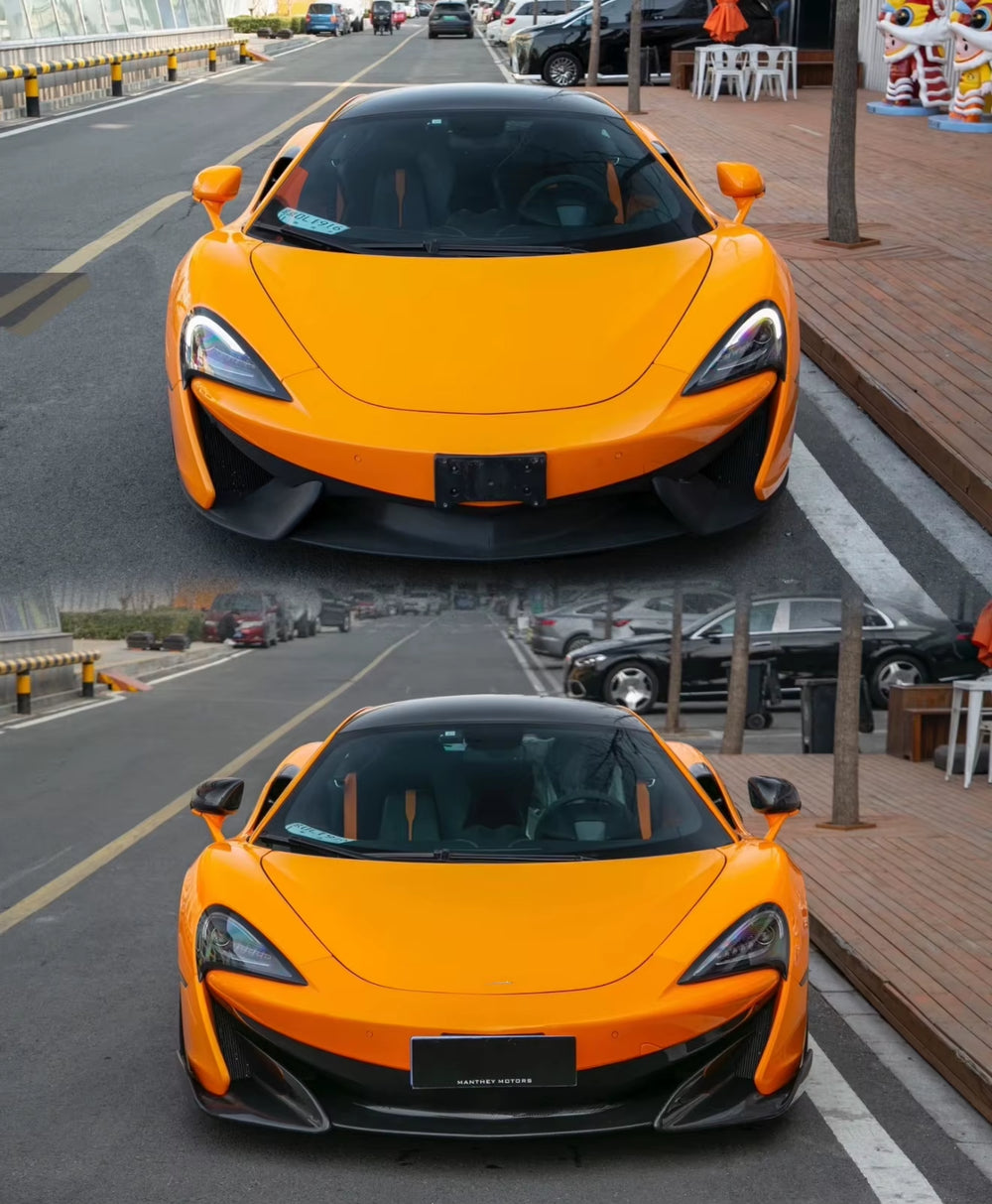 Dry Carbon Fiber Body Kit for Mclaren 540C 570GT 570S Upgrade 600LT Bumper Spoiler Diffuser Side Skirts Hood Exhaust