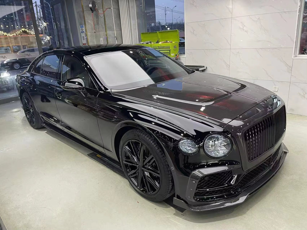 Upgrade MSY Style Dry Carbon Fiber Body Kit for Bentley Flying Spur Front and Rear Bumper Side Skirts Diffuser Spoiler