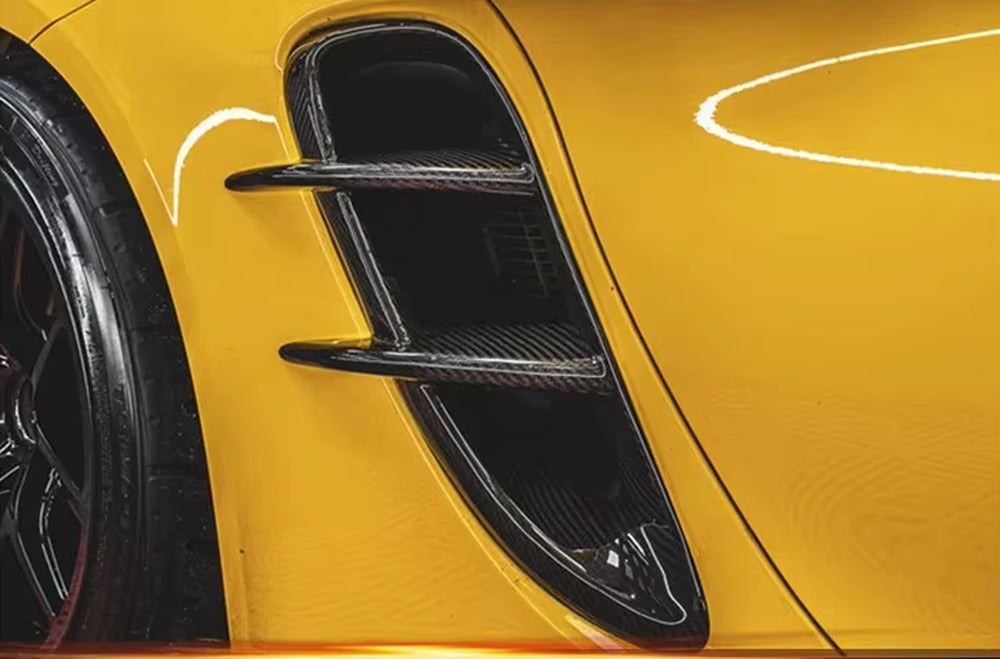 High Quality Carbon Fiber Body Kit for Porsche 718 Cayman Boxster Carbon Fiber Air Inlet Side Tuyere