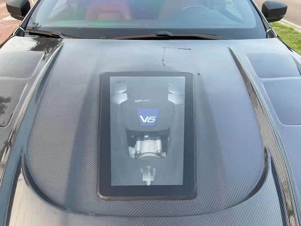 Transparent Glass Style Carbon Fiber Hood for Maserati Quattroporte 2013-2018 Body Kit