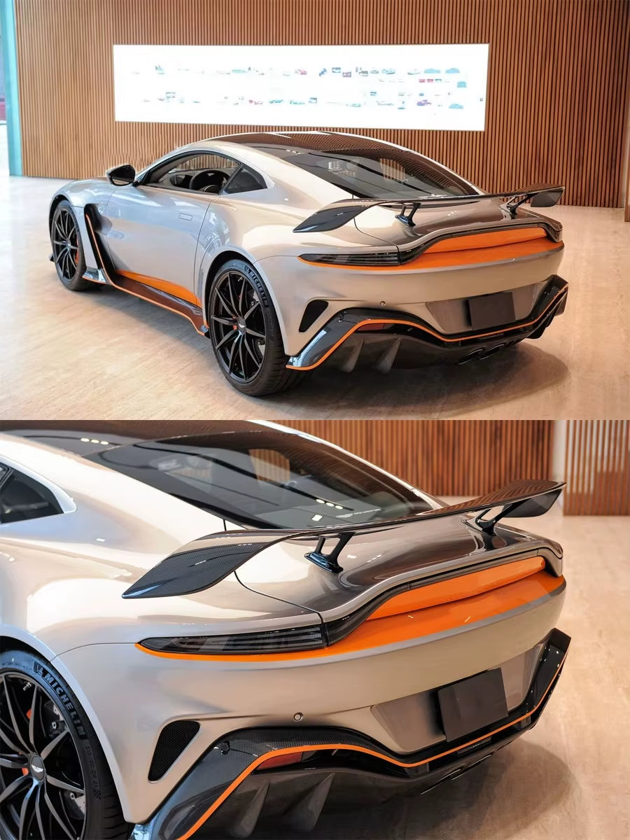 High-Quality Dry Carbon Fiber Body Kit for Aston Martin Vantage to Upgrade V12 Style Front Rear Bumper Side Skirt Hood