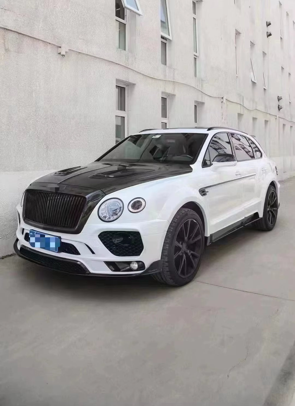Body Kit M Style for Bentley Bentayga Carbon Fiber Mix Fiberglass Wide Bumper Engine Hood Rear Spoiler