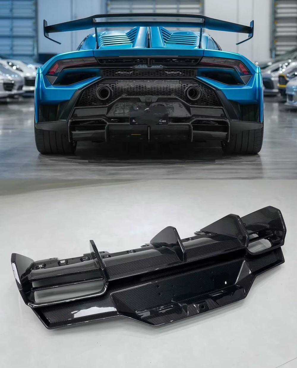 Car Accessories for Lamborghini Huracan STO V Style Dry Carbon Fiber Front Splitters Vents Side Skirts Rear Diffuser Body Kit
