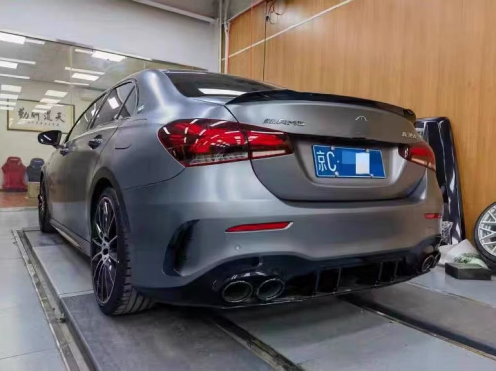 For Mercedes-Benz A-Class A180 A35L W177 Upgrade A45S Front and Rear Bumper Spoiler Body Kit