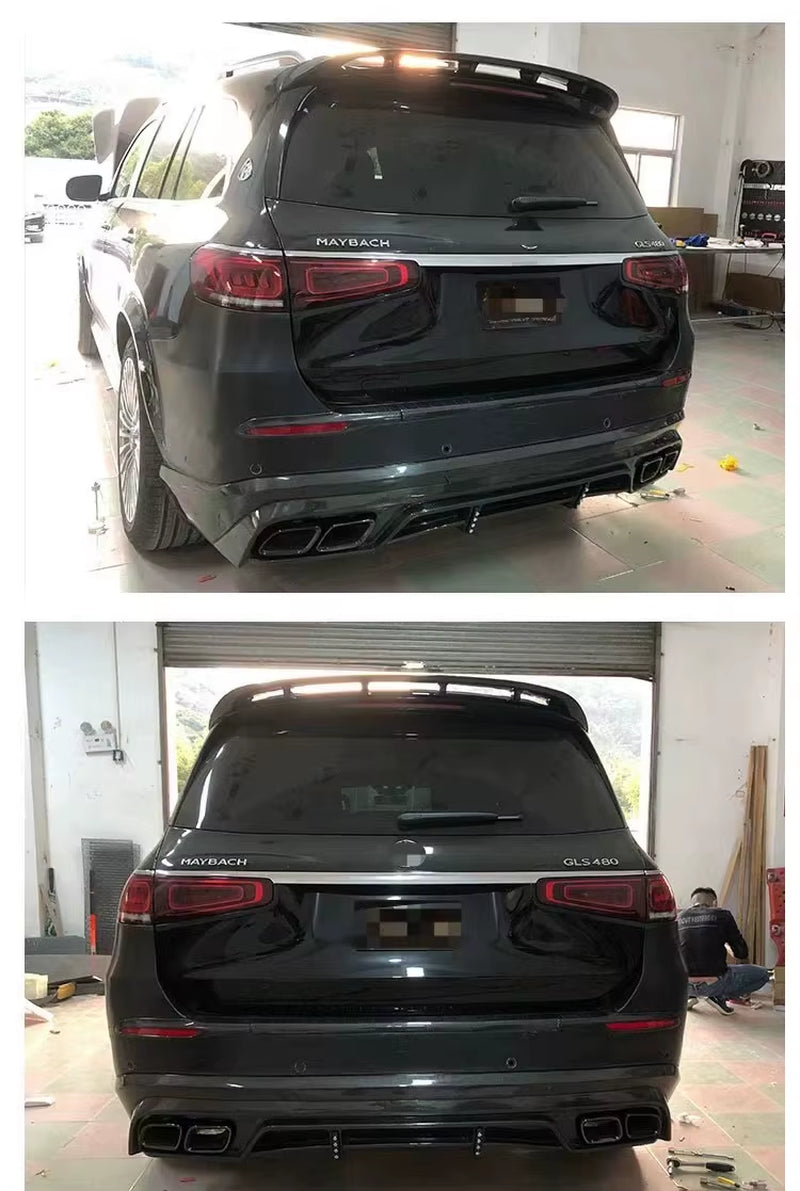LD Style Carbon Fiber Body Kit for X167 Gls Mercedes Maybach Gls480 Gls600 Lip Bumper Side Skirts Spoiler Diffuser Car Parts