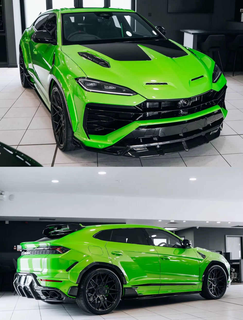 For Lamborghini URUS SE UB Style Dry Carbon Fiber Front Lip Side Skirts Rear Diffuser Spoiler Wide Body Kit