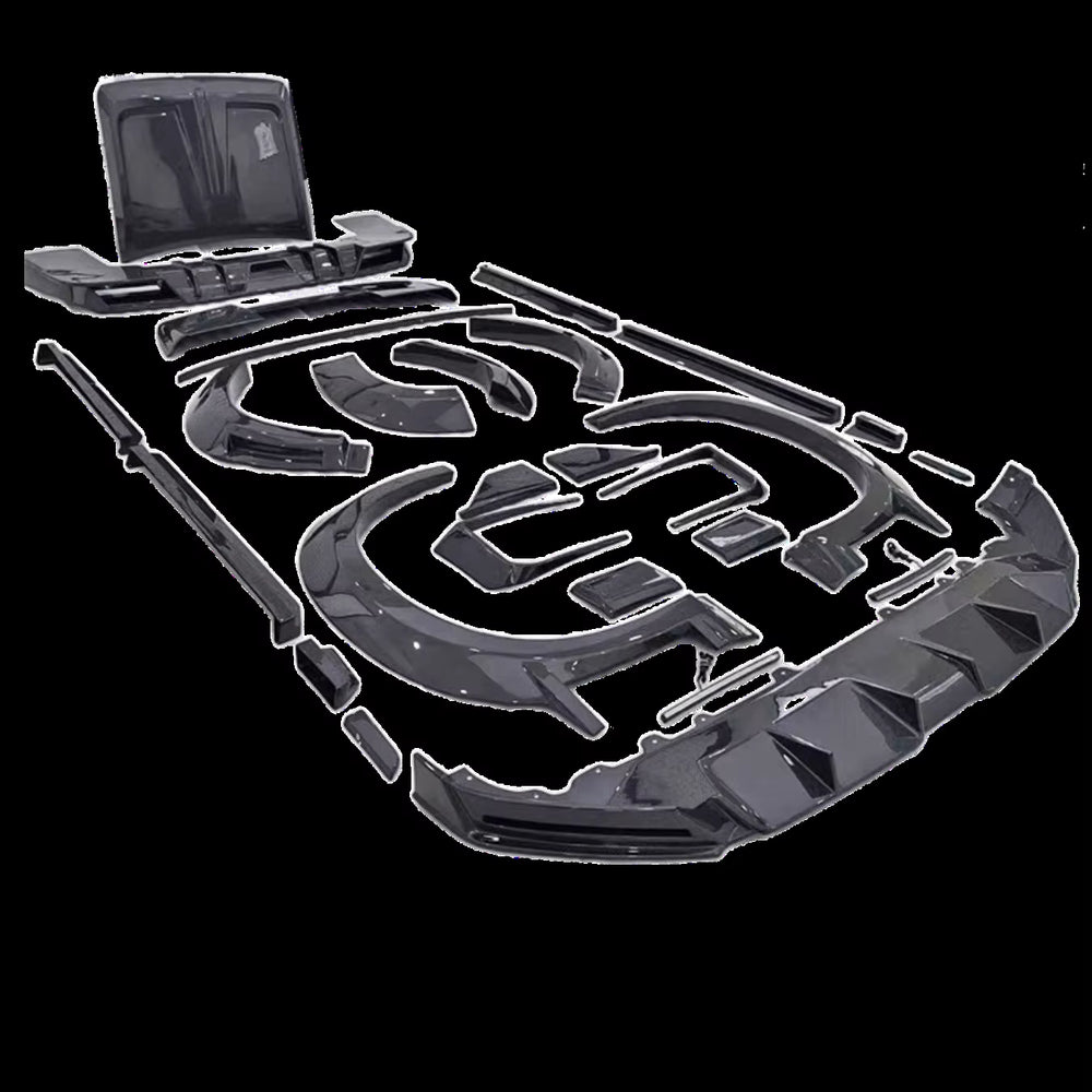 Zeekr 9X Enhanced RNG Style Dry Carbon Fiber Front Lip, Side Skirts, Rear Diffuser, Spoiler, and Wide Body Kit