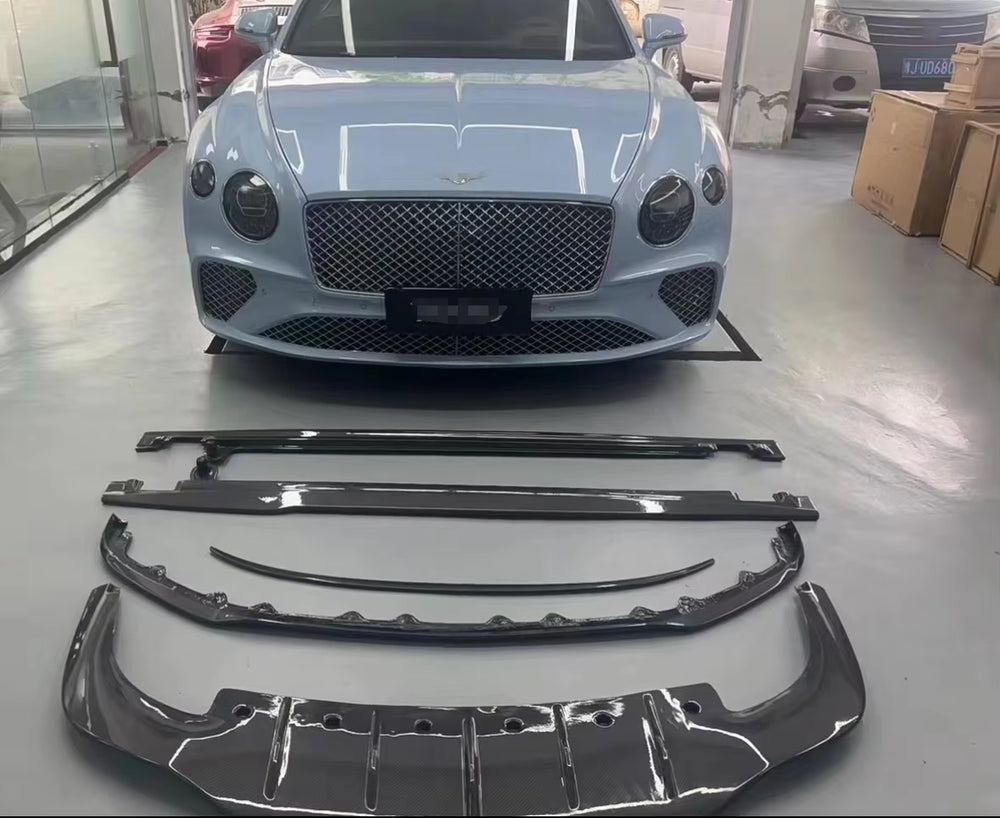 Carbon Fiber Bodykit for Bentley Continental Gt Body Kits Limited Edition Front Rear Lip Bumper Spoiler Diffuser