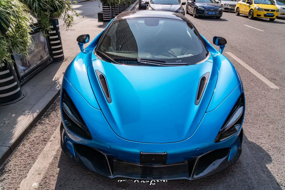 High Quality Dry Carbon Fiber V-Style Body Kit for Mclaren 720S Front Lip Skirt Rear Diffuser Spoiler Fender