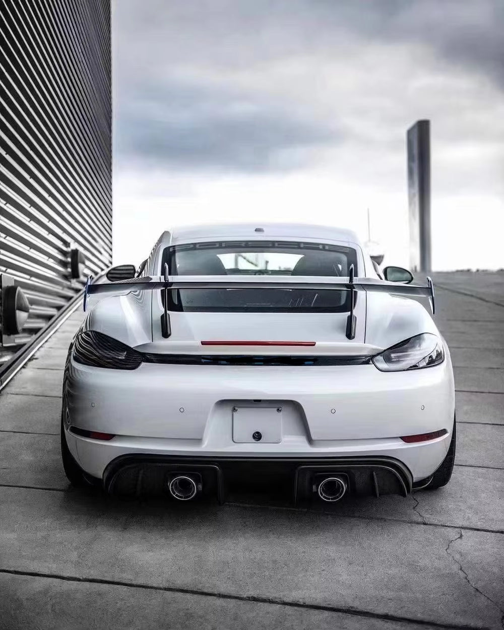 Upgrade RS Style Body Kit for Porsche 718 Boxster Cayman 2016-2022 Front and Rear Bumper Diffuser Spoiler Engine Cover Body Kit
