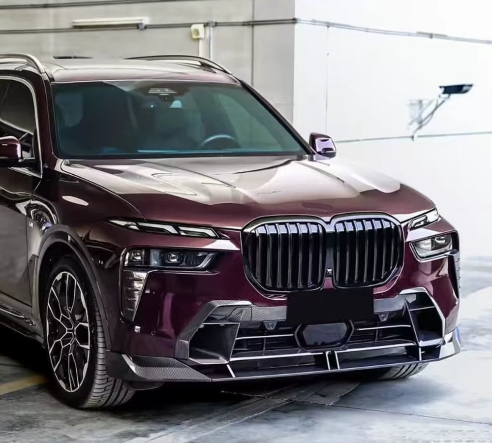 For BMW X7 LD Style Carbon Fiber Body Kit Front Bumper Attachment of Front Lip Grill