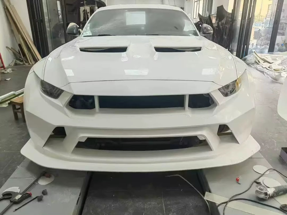 Wide Body Kit for Ford Mustang 2014-2023 Front Bumper Rear Bumper Hood Spoiler Wing Hood Fender