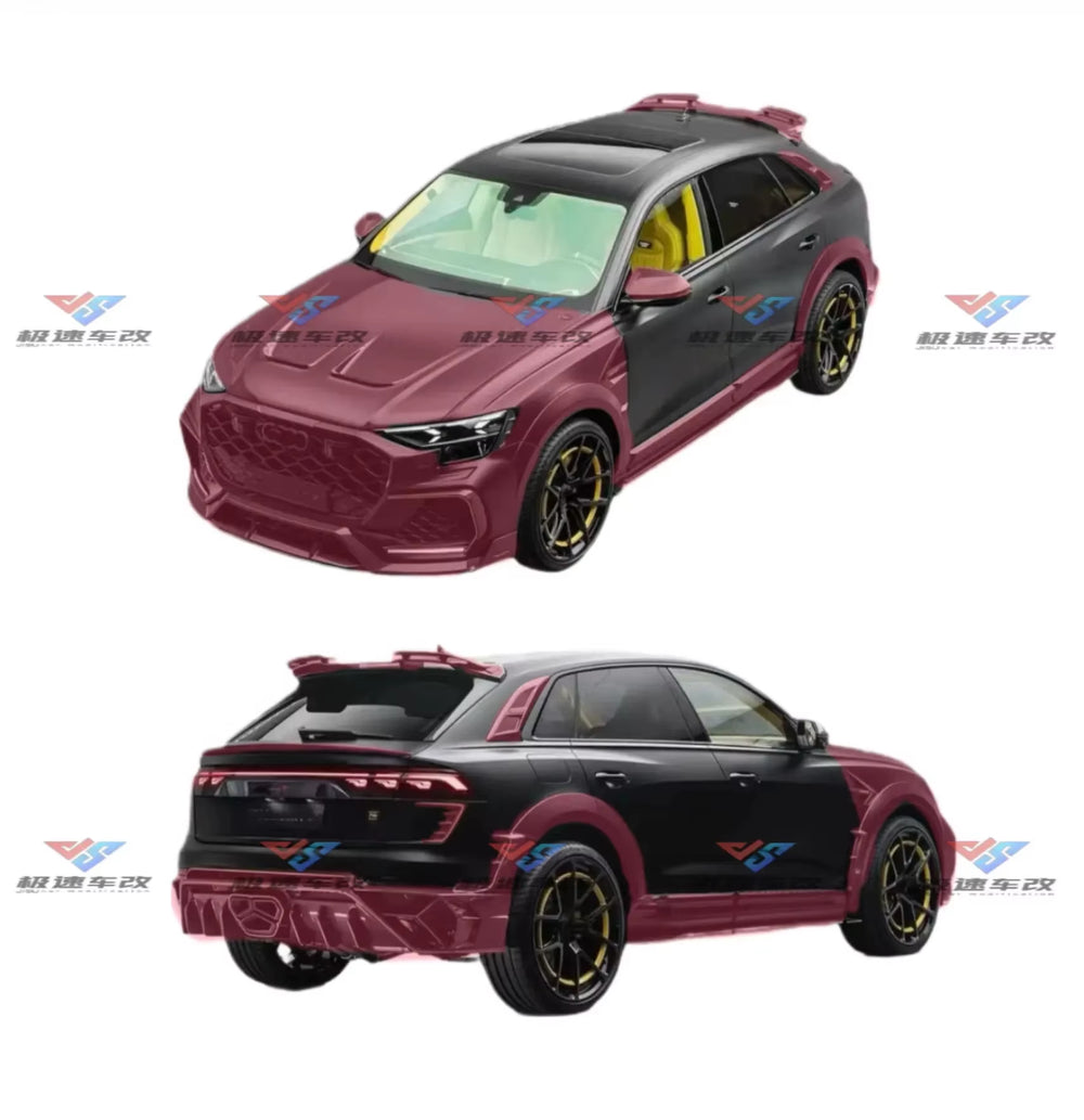 New MSY Sty Dry Carbon Fiber Body Kit for 2025 Audi Q8 RSQ8 Front Lip Side Skirt Rear Diffuser Spoiler Top Wing Bumper Hood