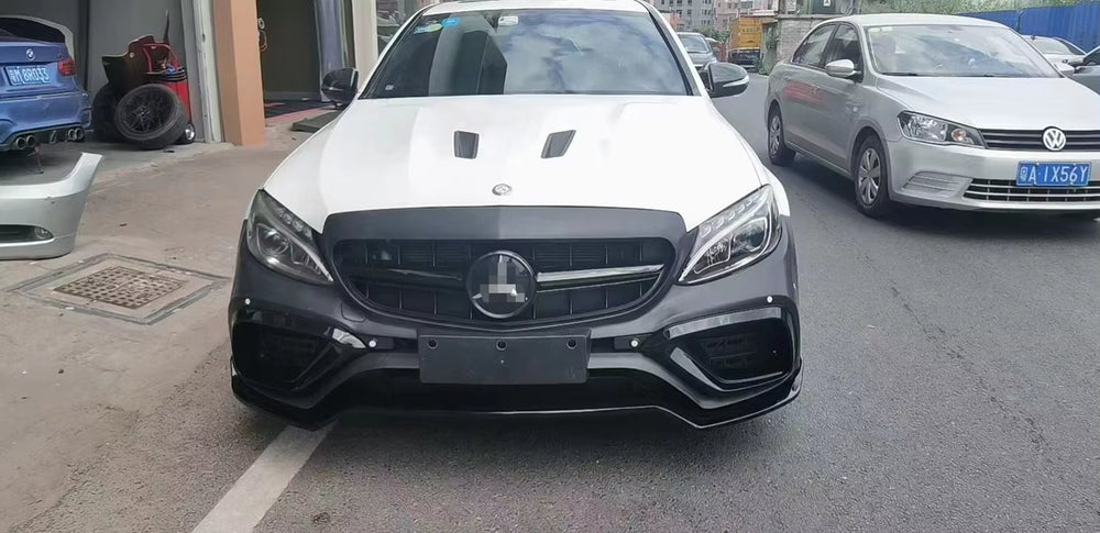 Carbon Fiber Body Kit Front Rear Bumper for Benc W205 C65 Bodykit B Style Carbon Fiber