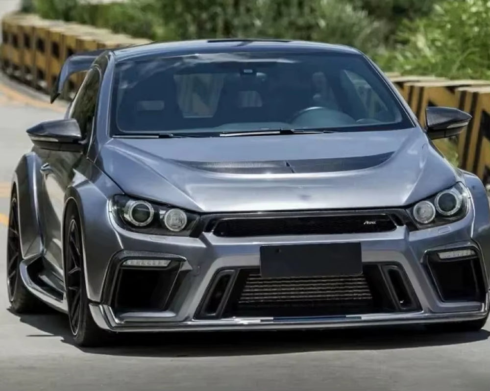 Car Wide Body Kit for Volkswagen Scirocco Upgrade ASP Style Front Bumper Rear Bumper Side Skirts Rear Spoiler Hood Wide Body Kit