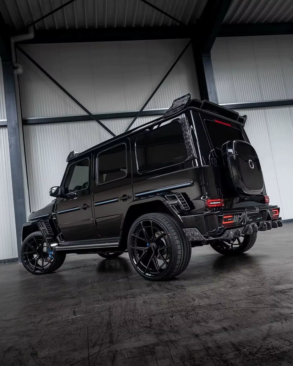For Mercedes-Benz G Class W465 G500 G63 Upgraded MSY Style Dry Carbon Fiber Front and Rear Bumper Wheel Arches Wide Body Kit