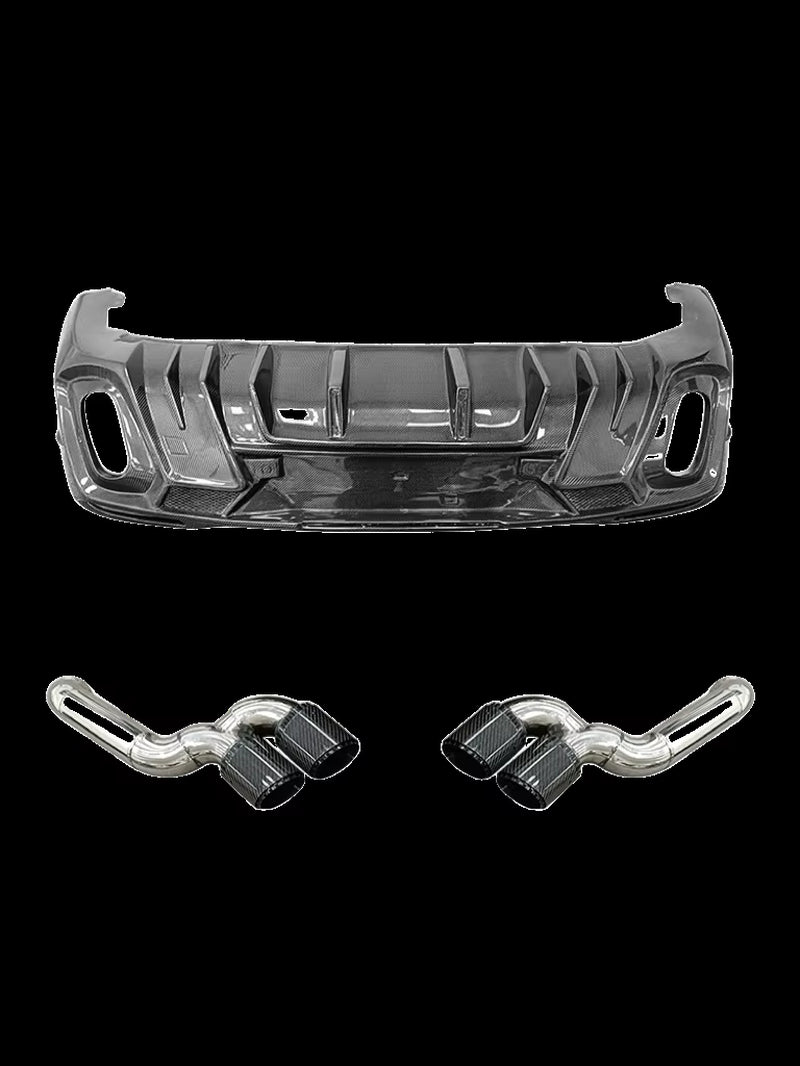 LD Style Body Kit for Mercedes-Benz Gle Coupe Carbon Fiber Rear Diffuser Spoiler Bodykit