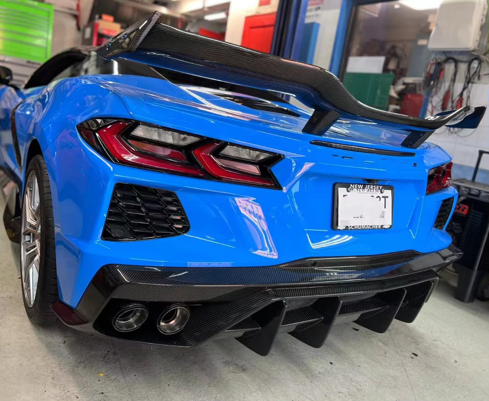 High Quality Dry Carbon Fiber Rear Trunk Wing for Chevrolet Corvette C8 Z06 Carbon Fiber Wing Spoiler